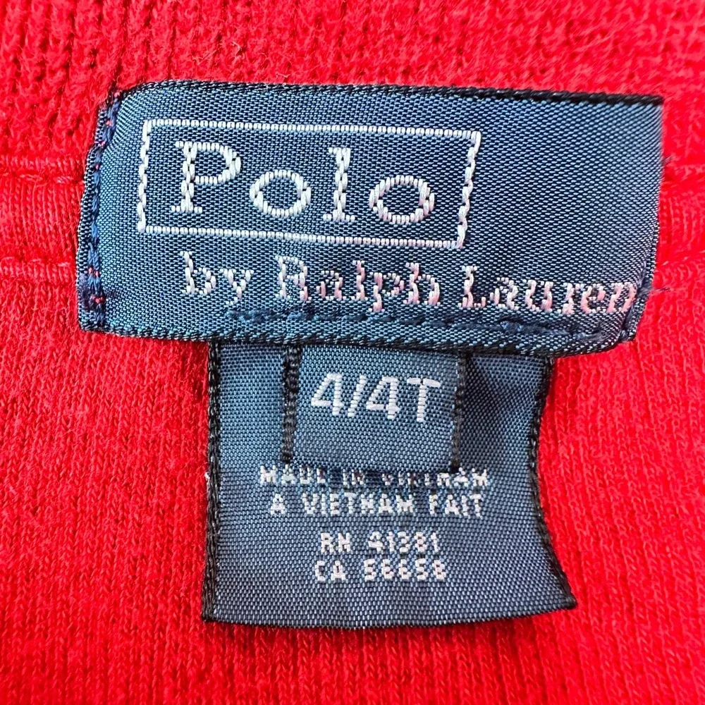 Polo Ralph Lauren Toddler Cotton Quarter-Zip Pullover Long Sleeve Polo Shirt 4T